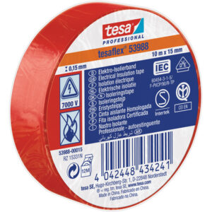 TESAFLEX 53988 L.10mtr x B.15mm Rood (Per 10 Stuks)