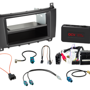 2-DIN Kit met Aflegvak Mercedes Voertuigen SWI/Analoog/Antenne