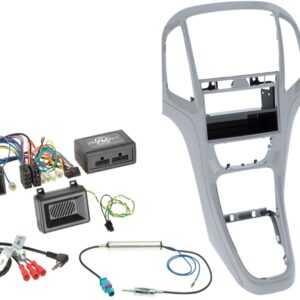 2-DIN with pocket + radio adapter kit Astra 20009-2016 Kleur Platina Zilver