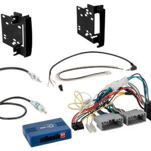 2-DIN Kit Dodge/ Jeep/ Chrysler stuurwielbediening met geluid bediening, multilead en 2 antenne adap