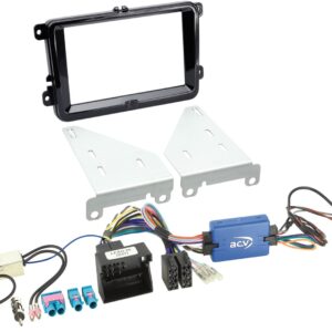 2-DIN Inbouw-KIT Diverse modellen Volkswagen - Seat - Skoda Pianolak Zwart