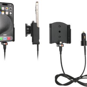 Apple iPhone 15 Actieve houder met 12V USB plug (Gestoffeerd)