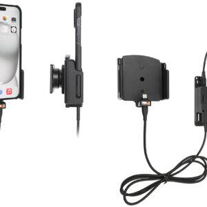 Apple iPhone 15 Plus / 15 Pro MAX  Actieve verstelbare houder met vaste voeding