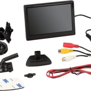 LCD monitor 5" met 2x RCA inputs.