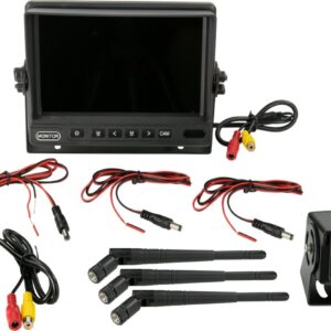 Achteruitrijcamera monitor kit 7" AHD met 2 draadloze camera's
