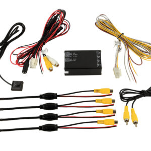 Achteruitrijcamera interface met schakelaar voor-/zijcamera