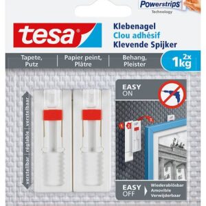 Tesa® Verstelbare Klevende Spijker voor behang & pleisterwerk 1kg.2 in blister (per 8 stuks)