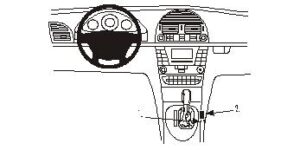 ProClip - Mercedes Benz E-Klasse Coupé/Station/Sedan 2002-2009 Console mount, Angled