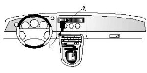 ProClip - Jaguar XK8 / XKR/ XK-Serie 1997-2006 Center mount