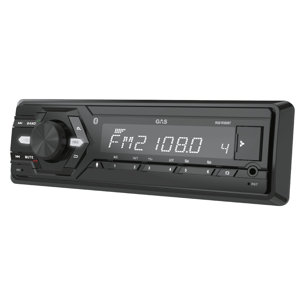 GAS MAD M100BT 1-DIN BT, USB, AUX