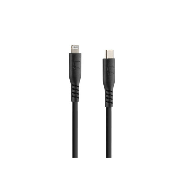 Optiline siliconen laad en synchronisatiekabel USB C -> Apple 8pin - 20cm  met verstevigde hals