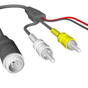 Camera-adapterkabel 4 Pins naar RCA Aviation