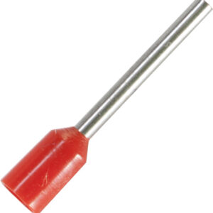Adereindhuls voor kabelmaat: 0,5 mm² met rode isolatie
