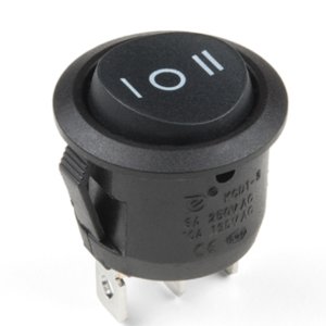 wipschakelaar rond 20 mm aan-uit-aan 12V 10A onverlicht in blister