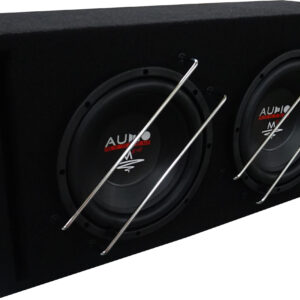 M-Serie EVO HIGH EFFICIENT Subwoofer 2x30 liter box met  BR10-2 + 2x M10 EVO 2x400/300 watt