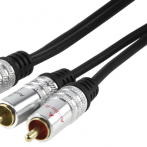Audio cable 3.5 mm jack (male) --> 2x RCA cinch (male) premium, 2.5 meter
