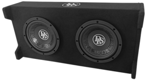 DLS 2x8" / 2500mm Slim Subwoofer Kist (Downfire)