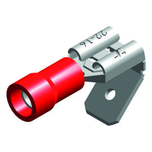 kabelschoen 5st.6.3x0.8 male rood 5stuks in blister