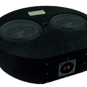 R-SERIE EVO SUBFRAME Ronde basreflexbehuizing van 15 liter met 2x R 08 FLAT EVO