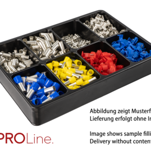 PROline Werkplaatskast assortiments bak, 8 vakken - inleg tray ten behoeve lade 335x238x45mm