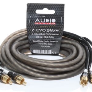 AUDIO SYSTEM HIGH-PERFORMANCE RCA-KABEL 5000mm 4-weg OFC cinch-kabel