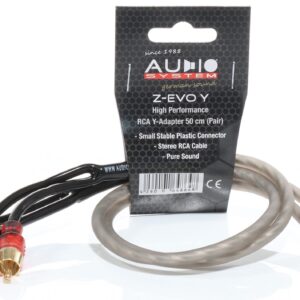 AUDIO SYSTEM HIGH-Performance Cinchkabel 500mm Y-cinch-kabel (2x plug en 1x koppeling)