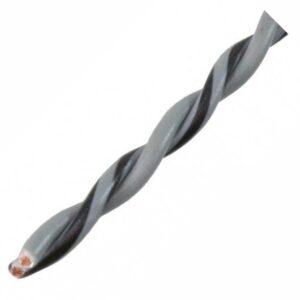 AUDIO SYSTEM Gedraaide luidsprekerkabel. Grijs.  2x 2,50 mm² . 100 mtr per rol