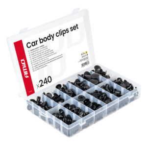 Set met 240stuks Automotive clips en bevestigingspinnen