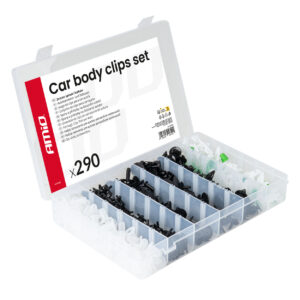 Set met 290stuks Automotive clips en bevestigingspinnen