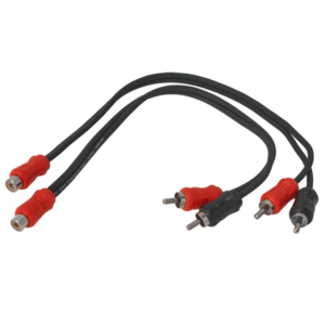 Auto-Connect Level 1 RCA Y-adaptor 2Male 1Female Koaxial