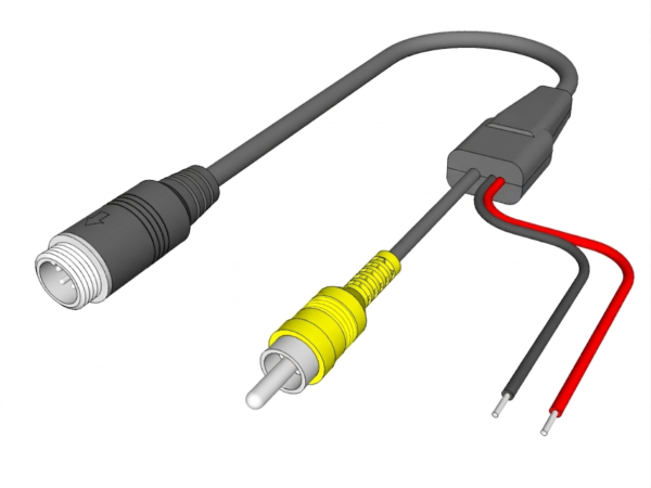 Camera-adapterkabel 4 Pins naar RCA Aviation