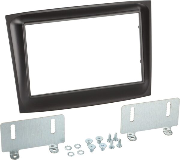 2-DIN Paneel Fiat Doblò 2015-2022 / Opel Combo 2015-2019  - Kleur : Zwart