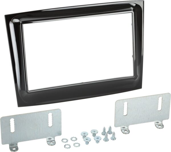 2-DIN Paneel Fiat Doblò 2015-2022 / Opel Combo 2015-2019  Kleur : Piano Zwart