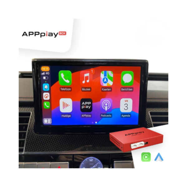 APPplay BOX_Audi A8 (10-17) MMI 3G CARplay & Android Auto set (clima)