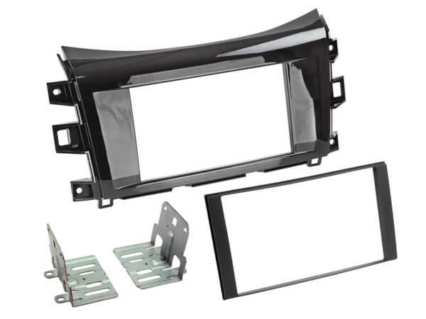 2-DIN Paneel Nissan Navara (NP300) 2016-2019 Kleur: Piano Zwart