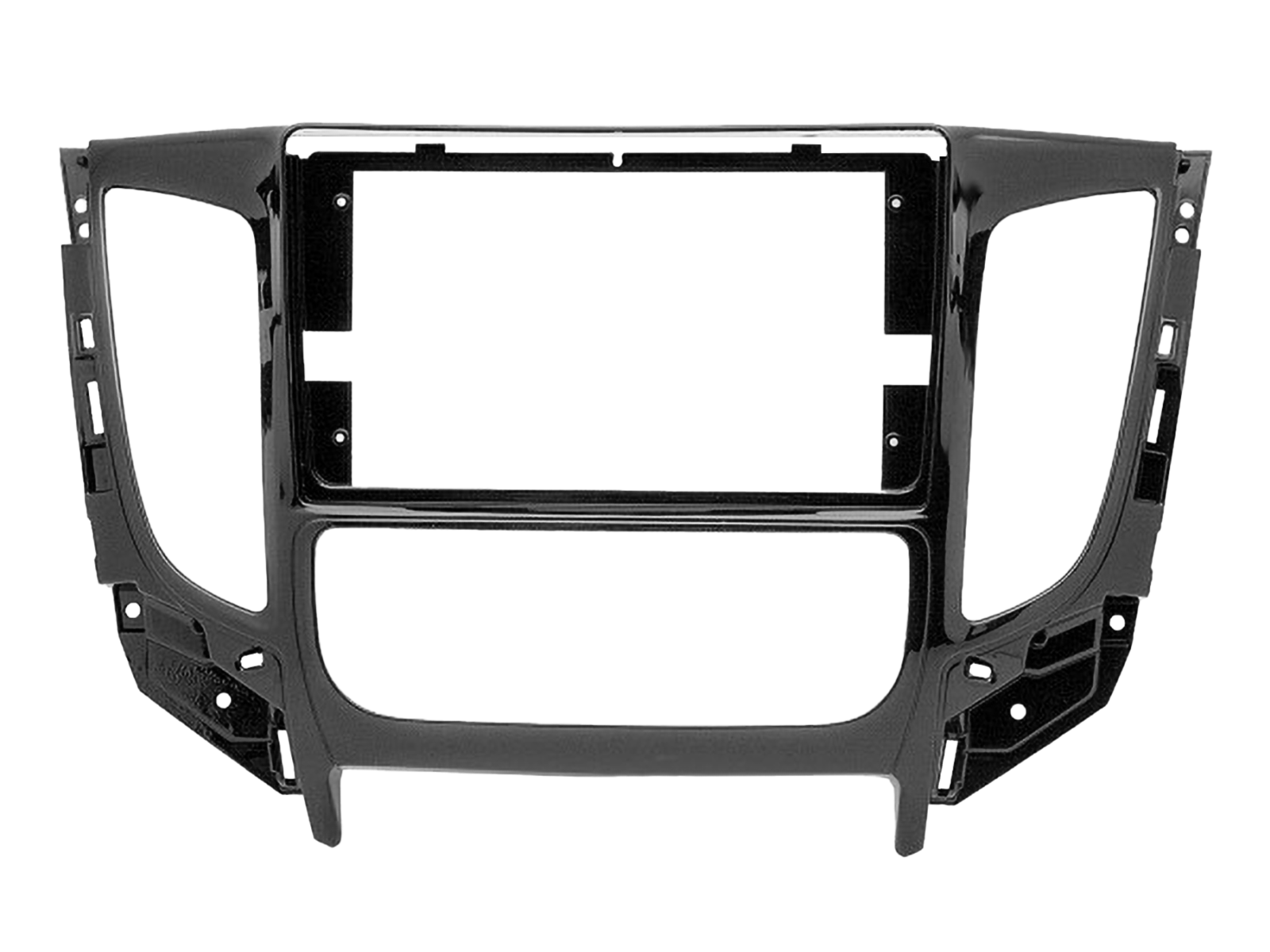 9" paneel Fiat Fullback / Mitsubishi L200 piano black, voertuigen met klimatronic