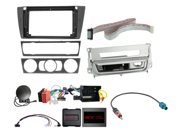 9" Kit BMW 3-serie 2005-2013 met rokerspakket, zilver SWC