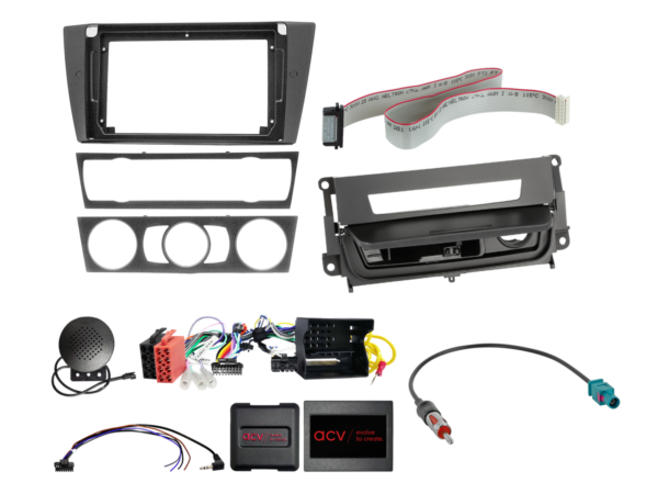 9" Kit BMW 3-serie 2005-2013 met rokerspakket, zwart SWC