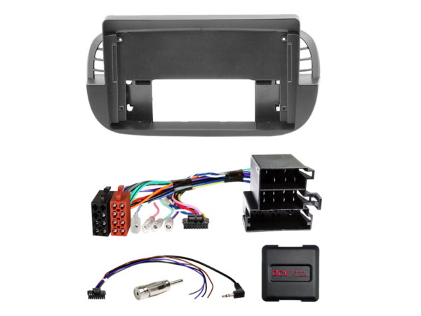 9" Kit Fiat 500(ZAF 312) 10/2007-07/2015 SWC/antenne