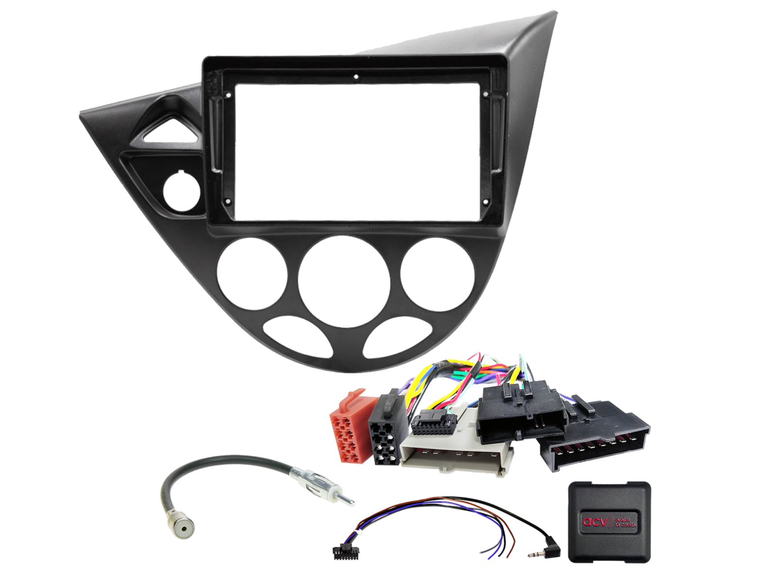 9" Kit Ford Focus I (DAW/DBW/DFW/DNW) 8Pin/8Pin/17Pin SWC/antenne