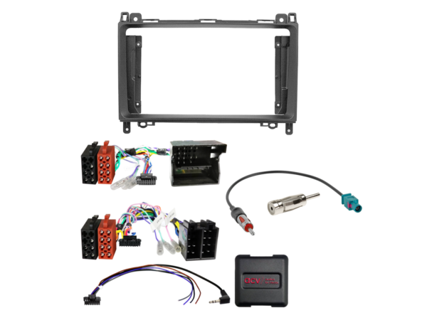 9" Kit Mercedes voertuigen ISO/Mini-ISO/Quadlock SWC/antenne
