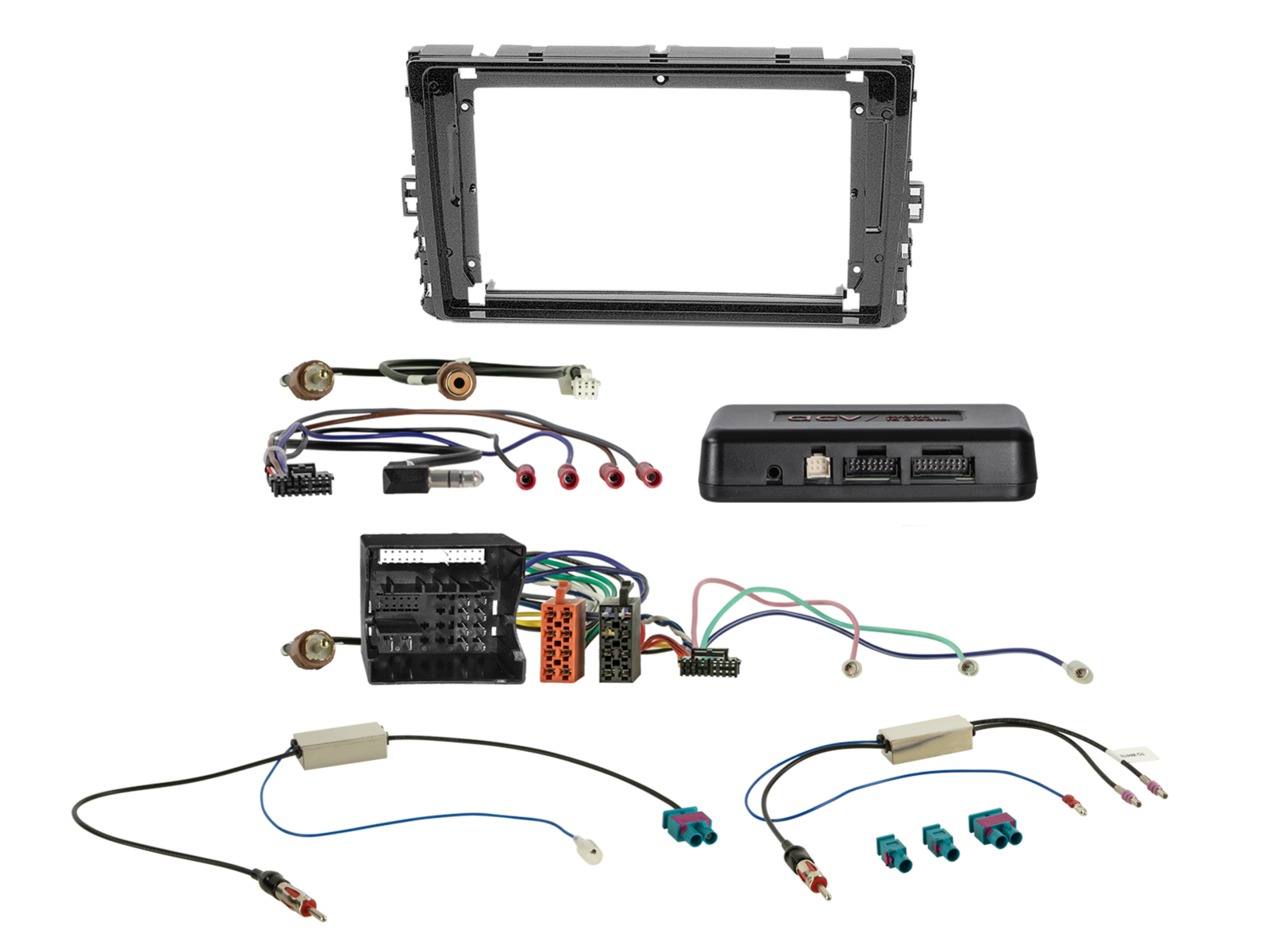 9" Kit voor diverse VW-modellen, MIB-II 52-pins i-adapter/antenne