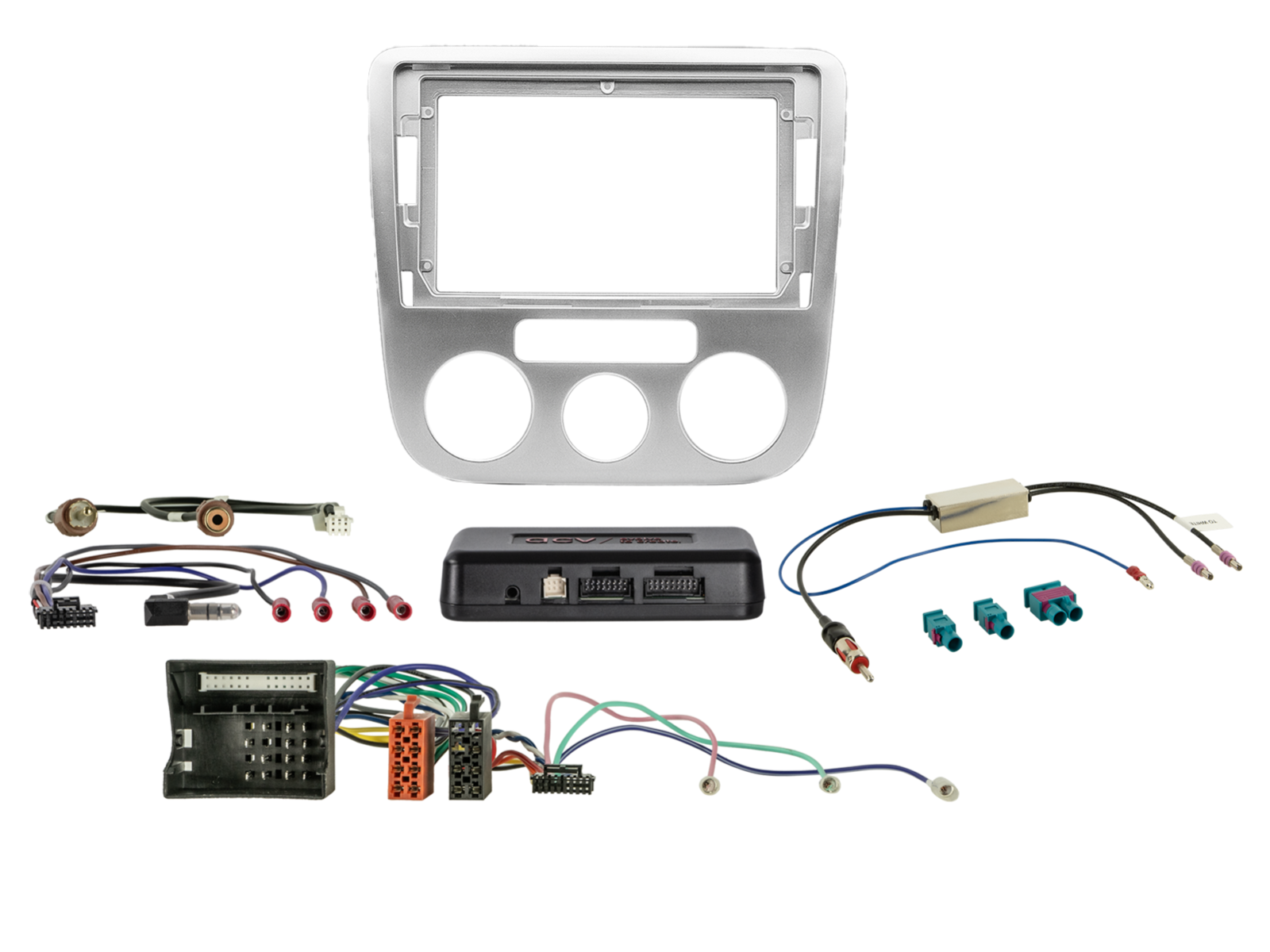9" Kit voor VW Scirocco met handbediende airco, i-adapter/antenne