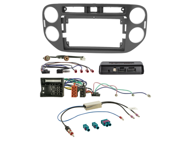 9" Kit VW Tiguan 06/2011-04/2016 zwart i-dapter/antenne