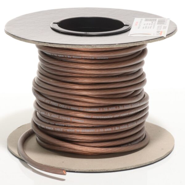 AUDIO SYSTEM HIGH-Performance 10mm² power Kabel Per rol van 25 meter Black
