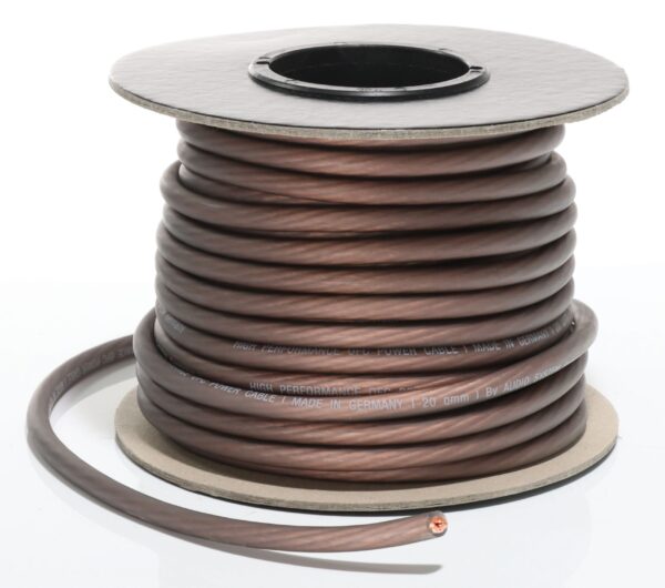 AUDIO SYSTEM HIGH-Performance 20mm² power Kabel. Per rol van 25 meter Black