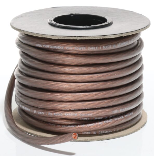 AUDIO SYSTEM HIGH-Performance 35mm² power Kabel. Per rol van 25 meter