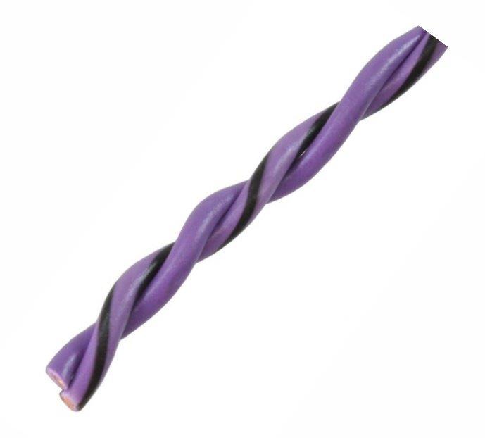 AUDIO SYSTEM Gedraaide luidsprekerkabel. Paars. 2x 0,5mm² . 200 mtr per rol