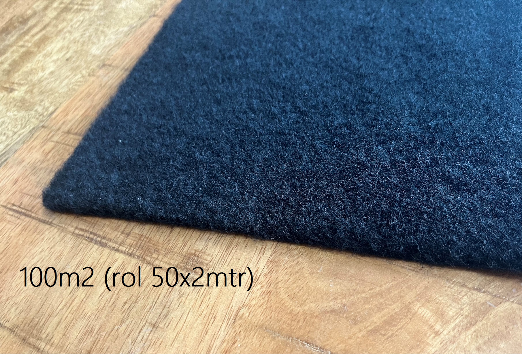 Bekledingsstof 50mtr x 200cm zwart (100m2) stretch