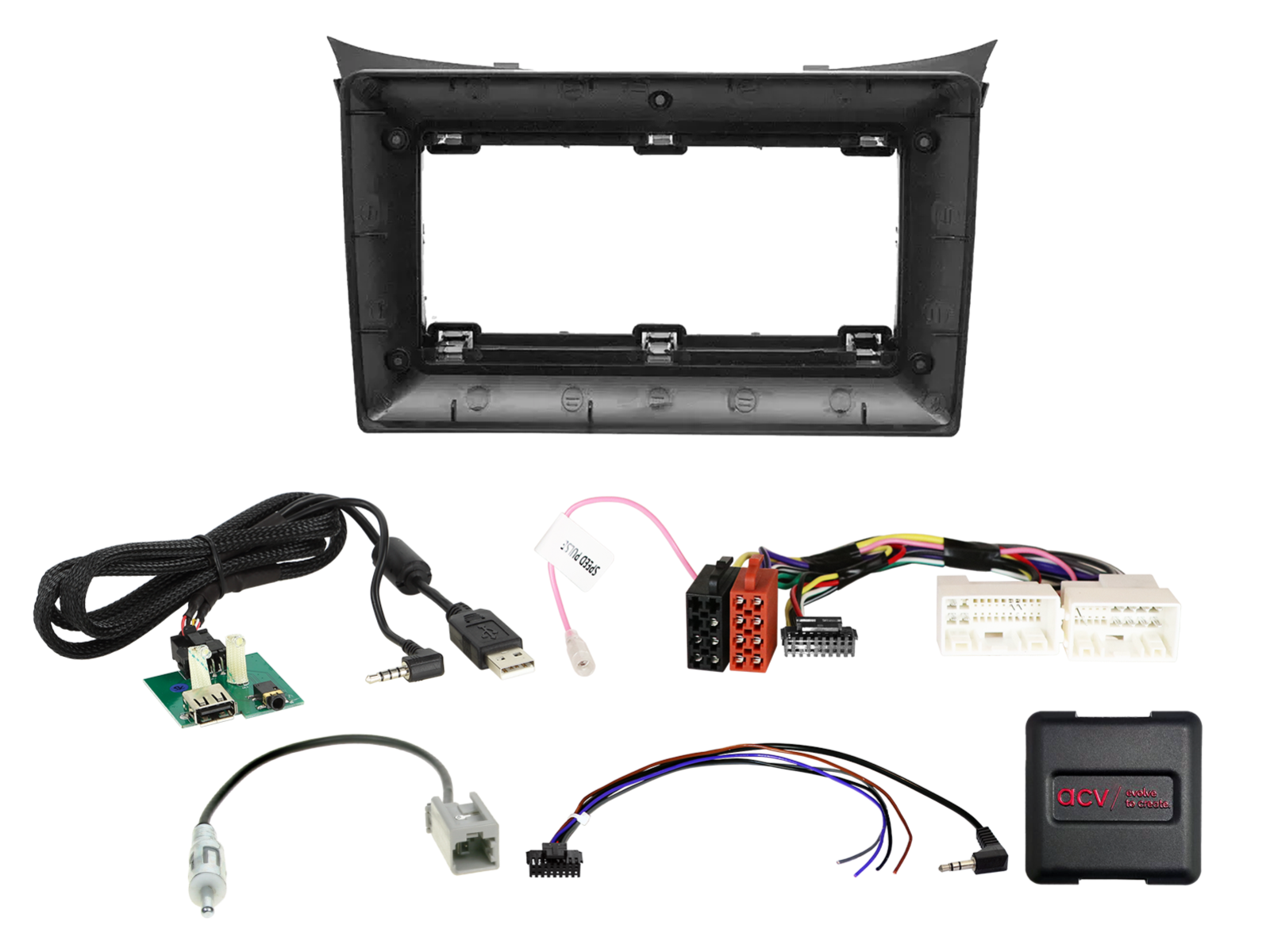 9" Kit Hyundai Elantra 2011 - 2015 24Pin/18Pin SWI/antenna/USB